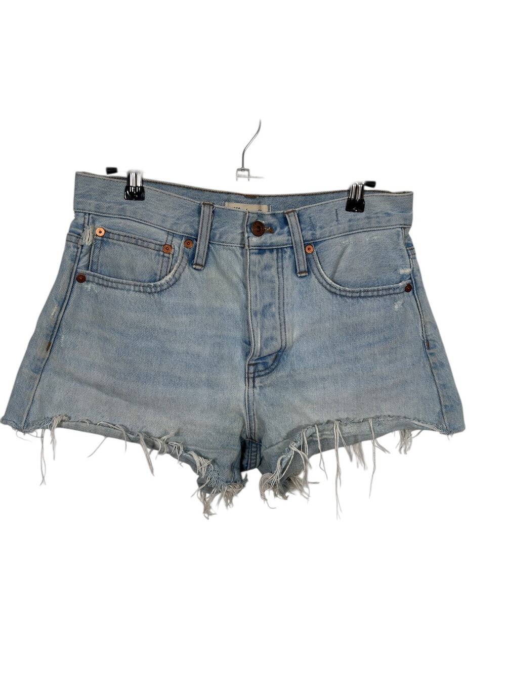 Madewell Denim Shorts Womens 25 Blue Light Wash Cedarcroft Relaxed High Rise